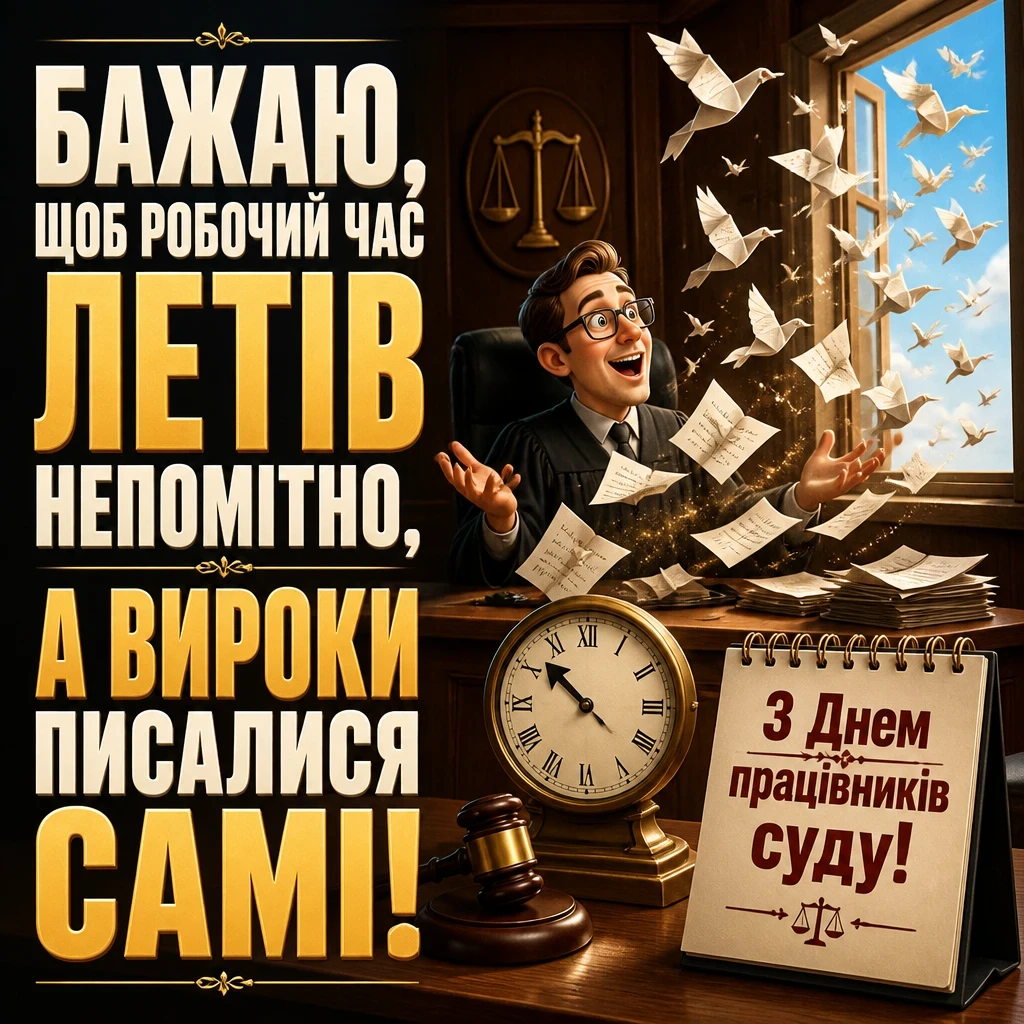 з днем суду привітання