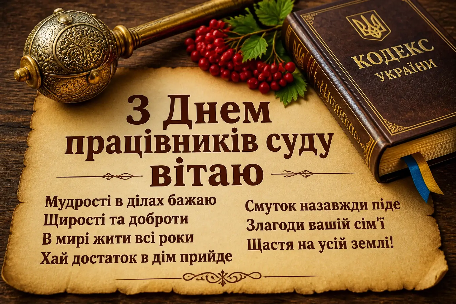 з днем суду привітання
