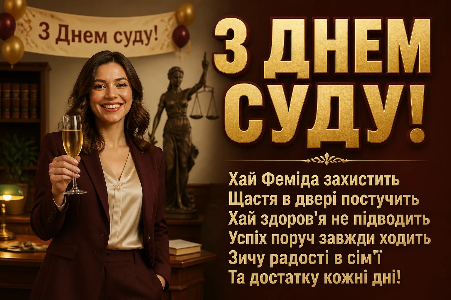 з днем суду привітання