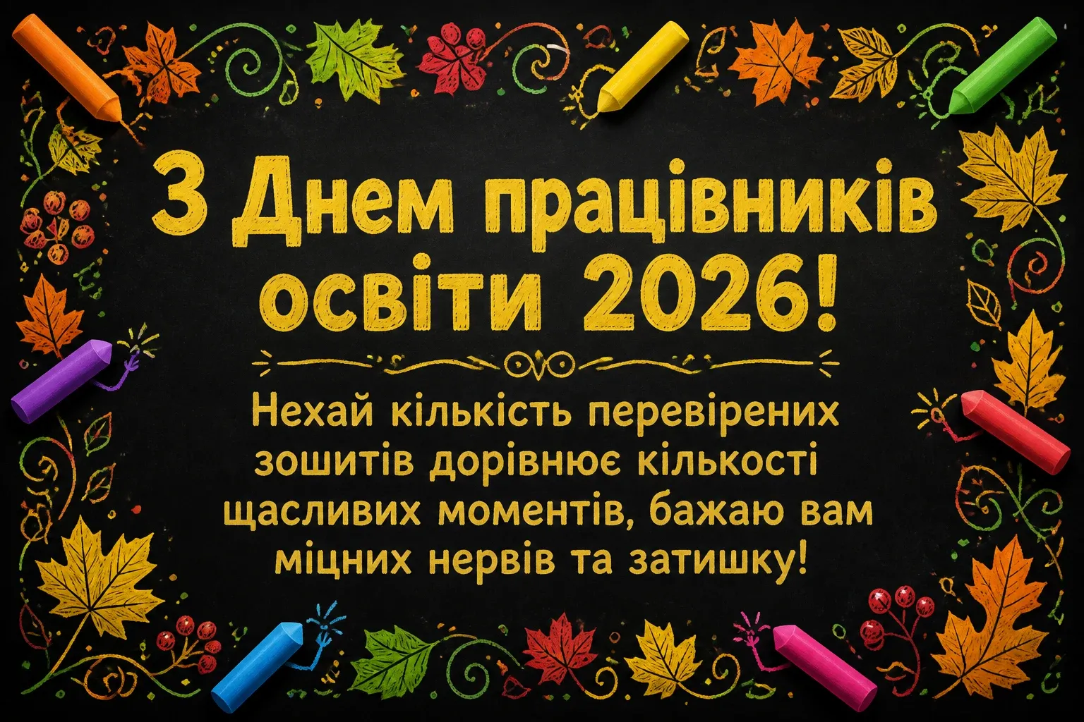 з днем працівників освіти 2026 привітання