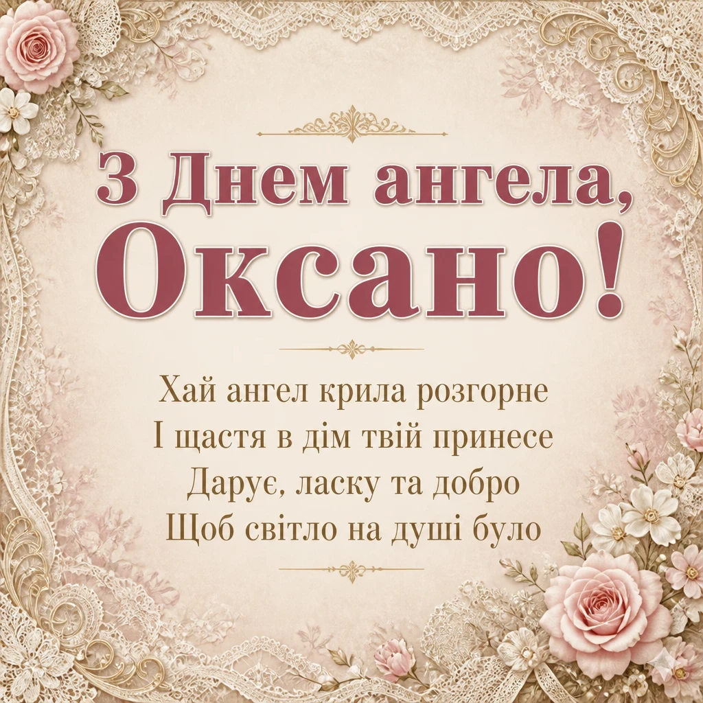 з днем ангела оксана