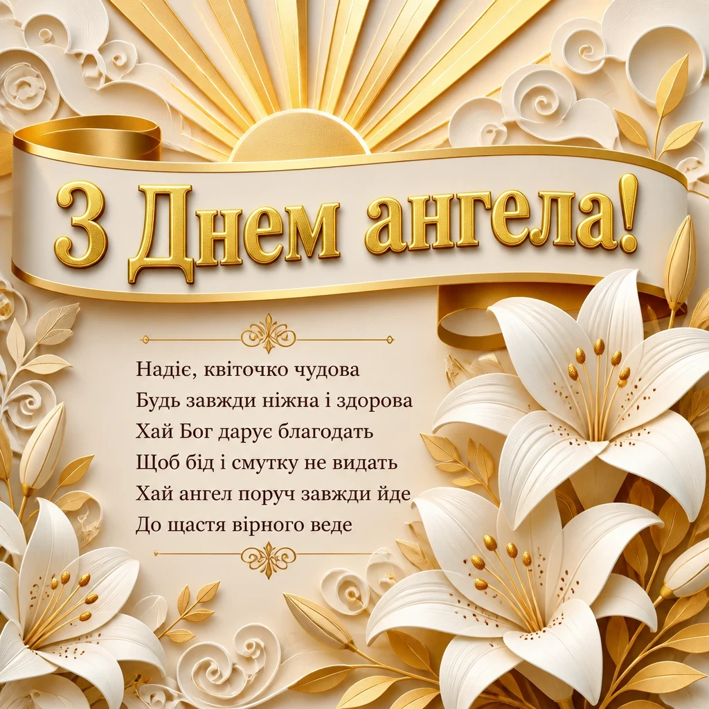 з днем ангела надії