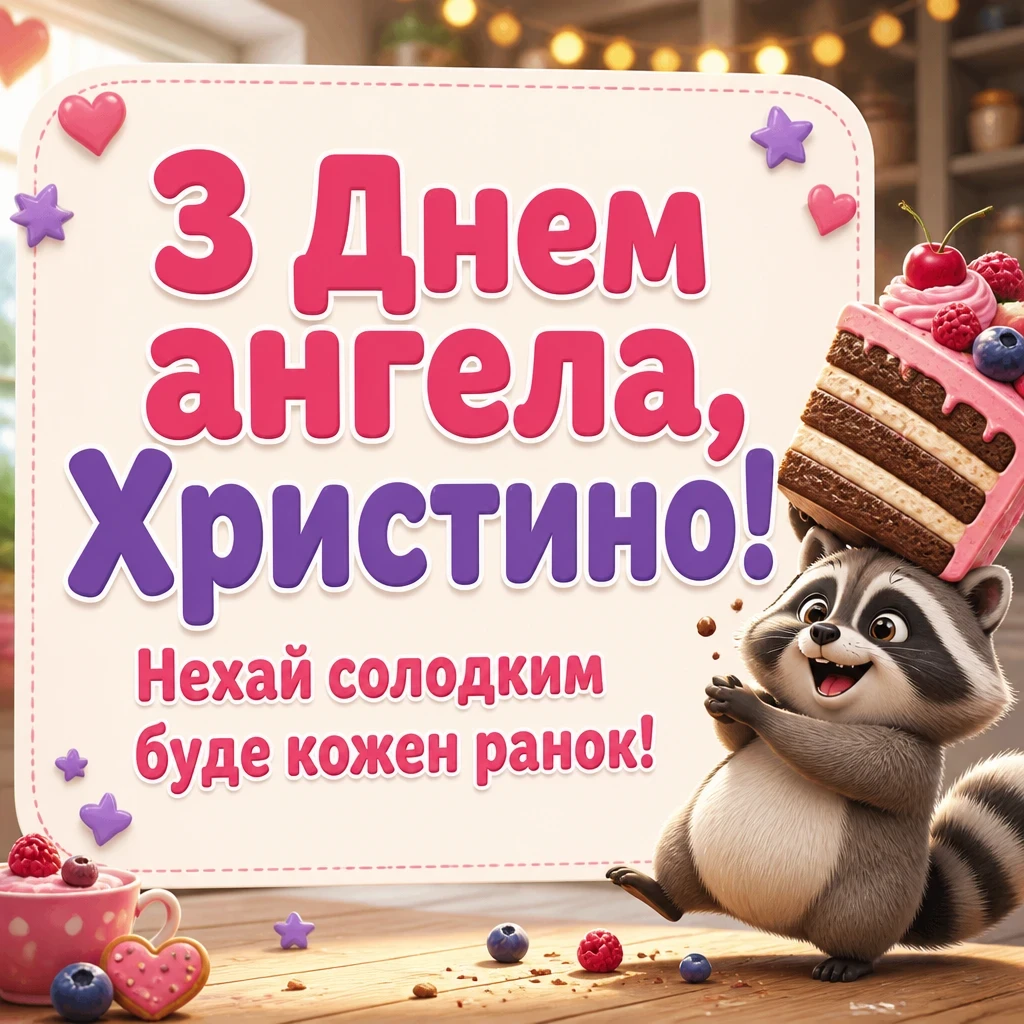 з днем ангела христина