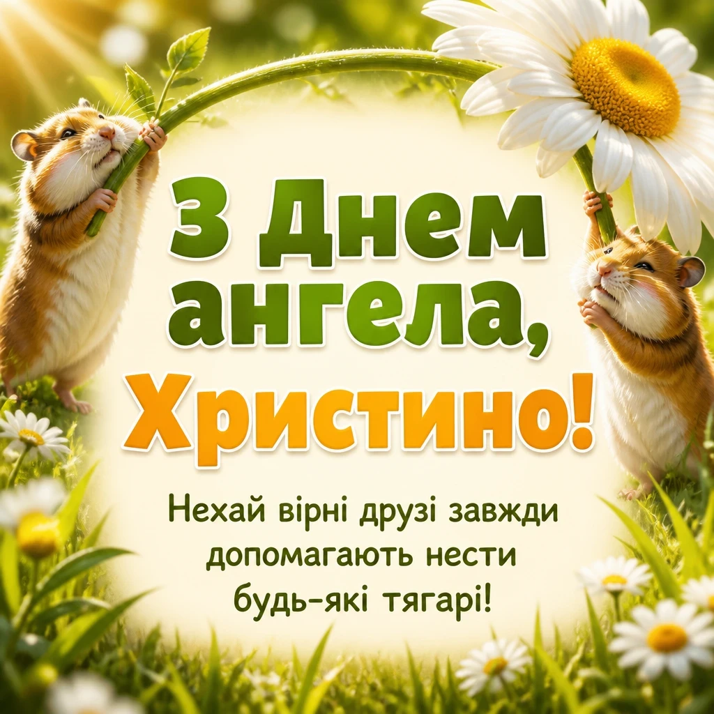 з днем ангела христина