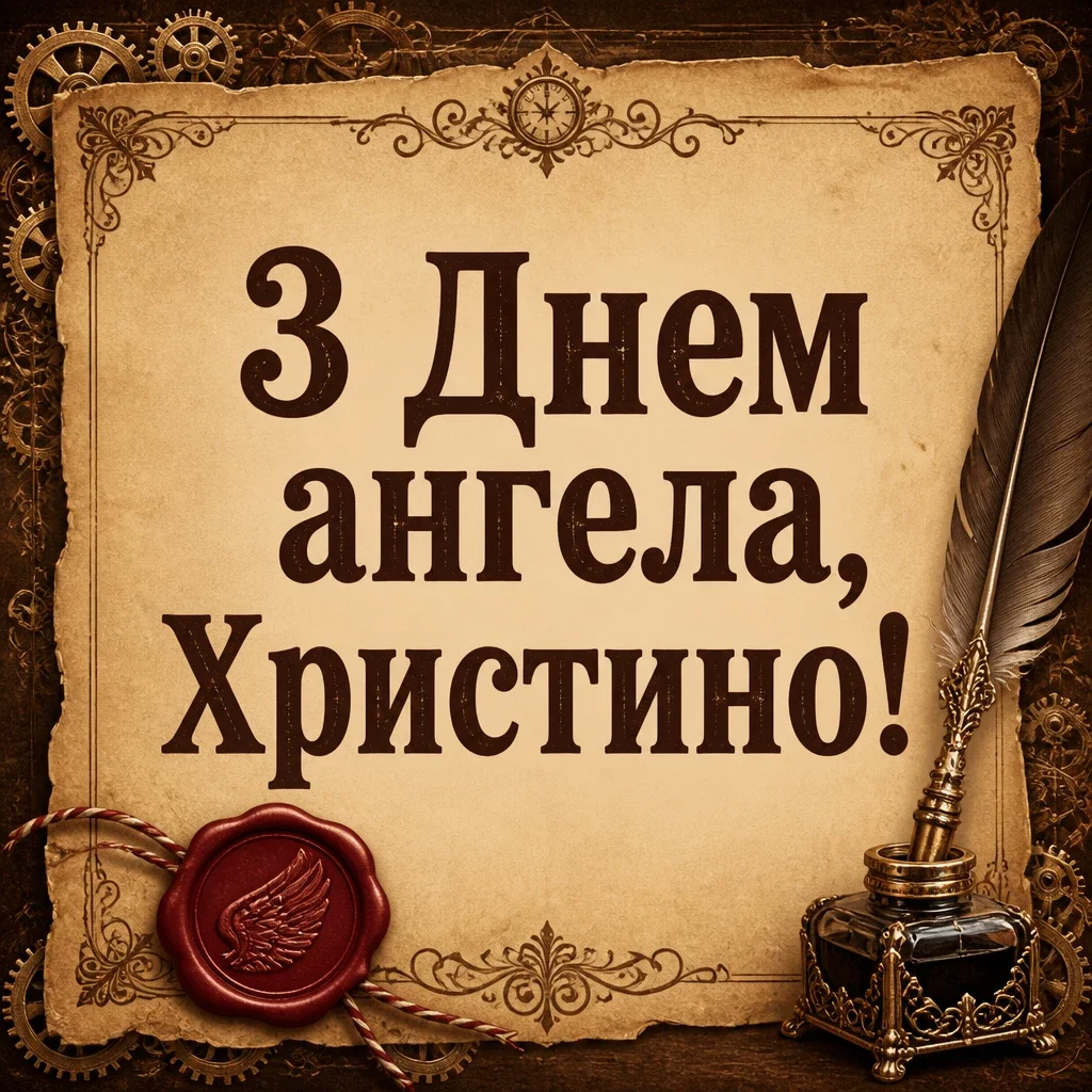 з днем ангела христина