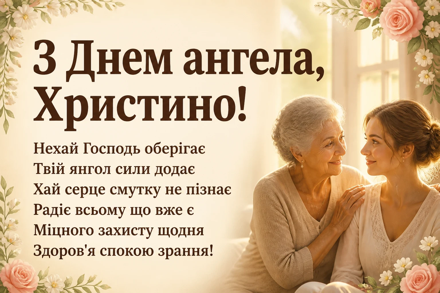 з днем ангела христина