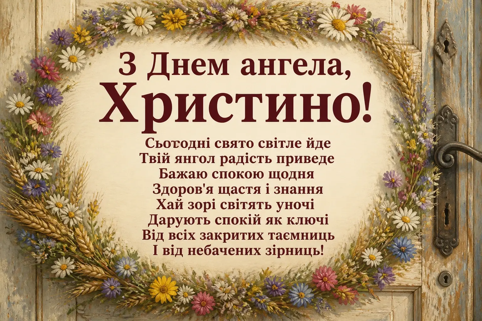 з днем ангела христина
