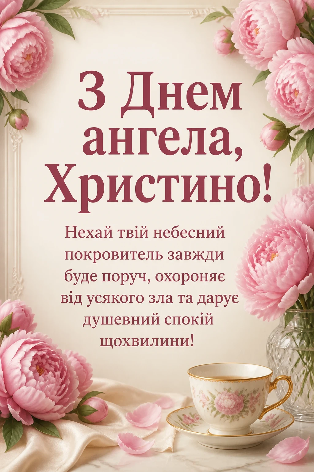 з днем ангела христина