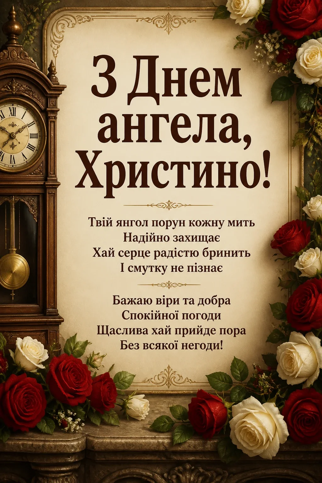 з днем ангела христина