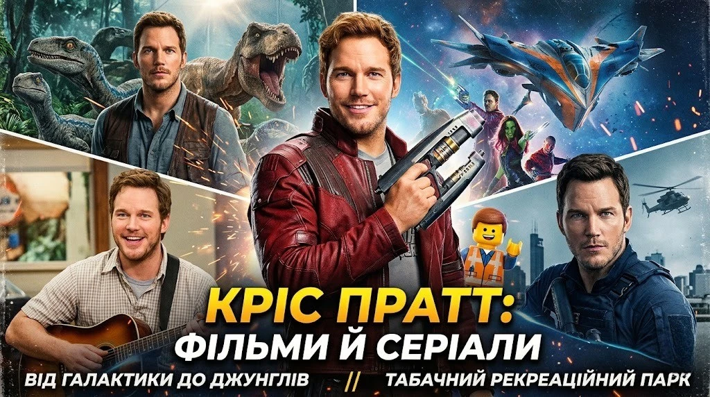 Що дивитись із Крісом Праттом: фільми й серіали Що дивитись із Крісом Праттом: фільми й серіали